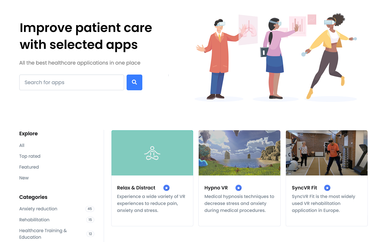 SyncVR Medical appstore